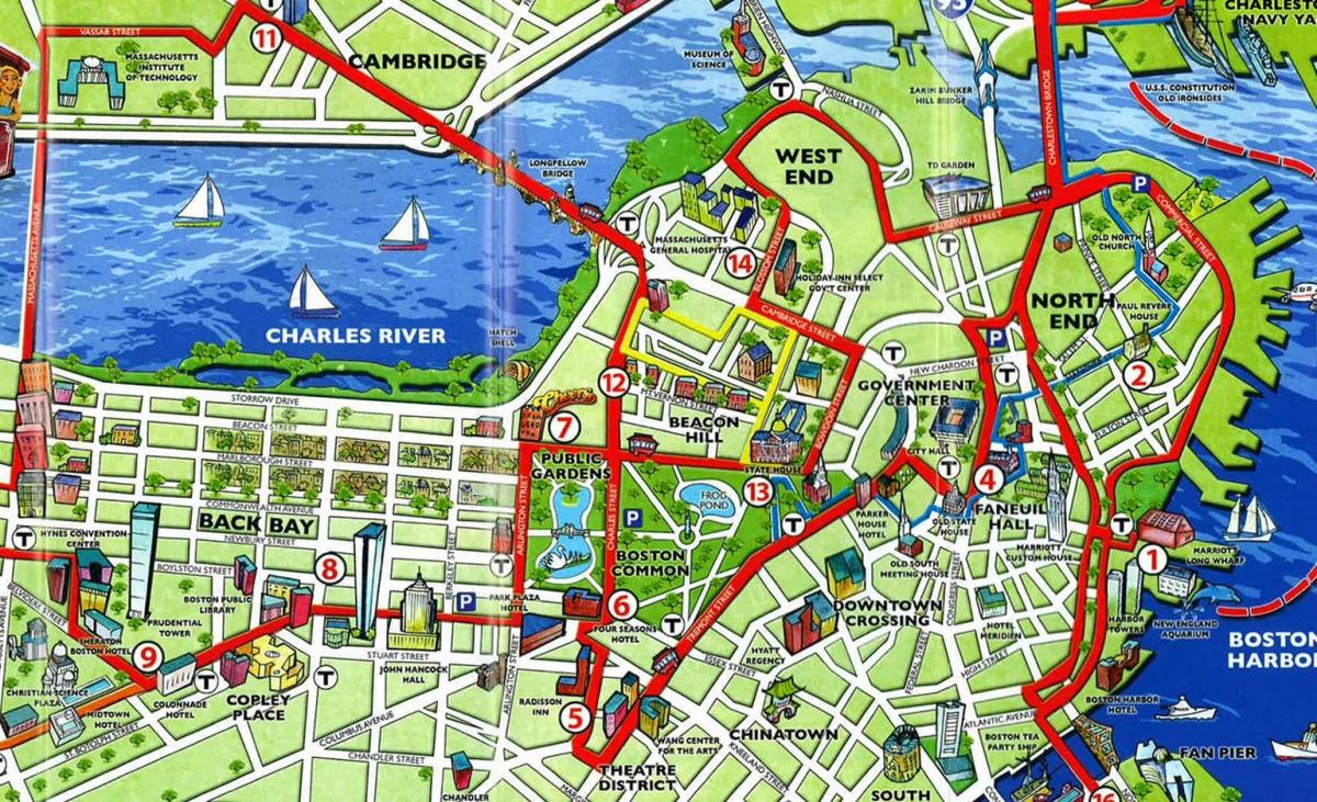 аялал жуулчлалын газрын зураг Бостон