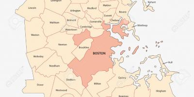 Метро Бостон газрын зураг