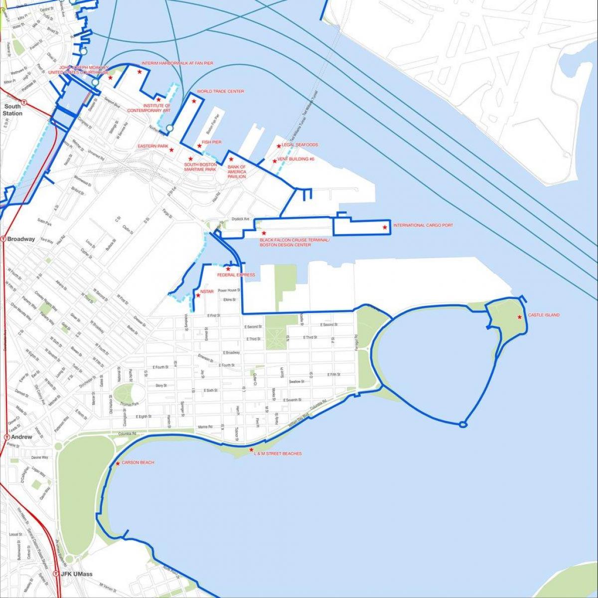 harborwalk Бостон газрын зураг