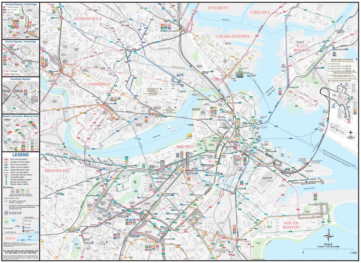 MBTA автобусны газрын зураг