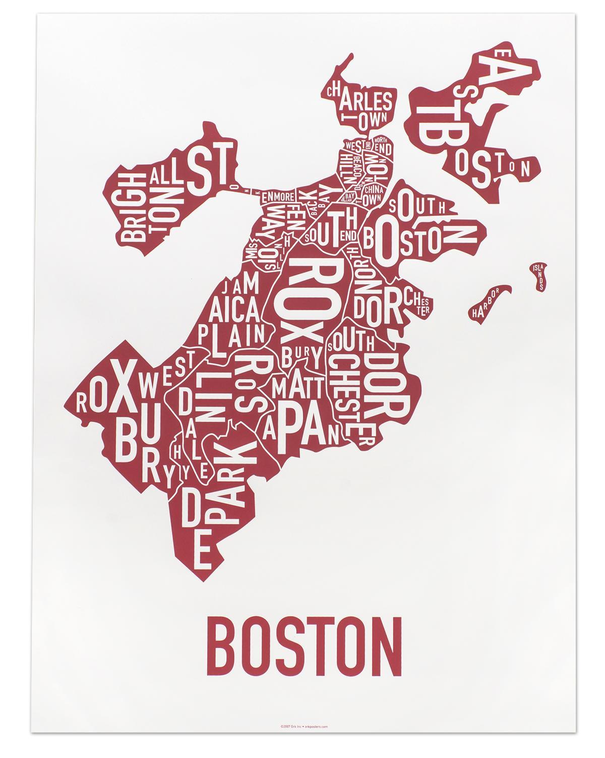 хотын Бостон газрын зураг