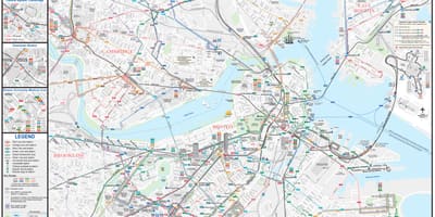 MBTA автобусны газрын зураг