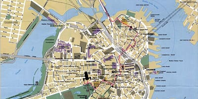 Бостон хотын газрын зураг