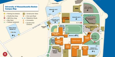 Umass Бостон оюутны хотхоны газрын зураг